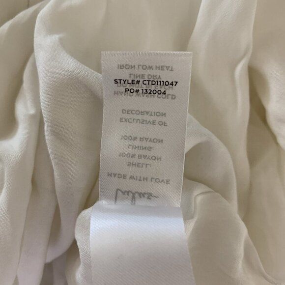 Lulus White Strapless Maxi Dress Metallic Thread Drawstring Waist XS - Picture 8 of 8